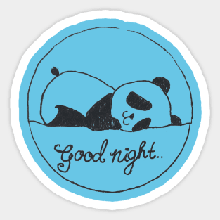 good night panda Sticker